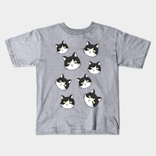 Black & White Cat Cat Cat Kids T-Shirt